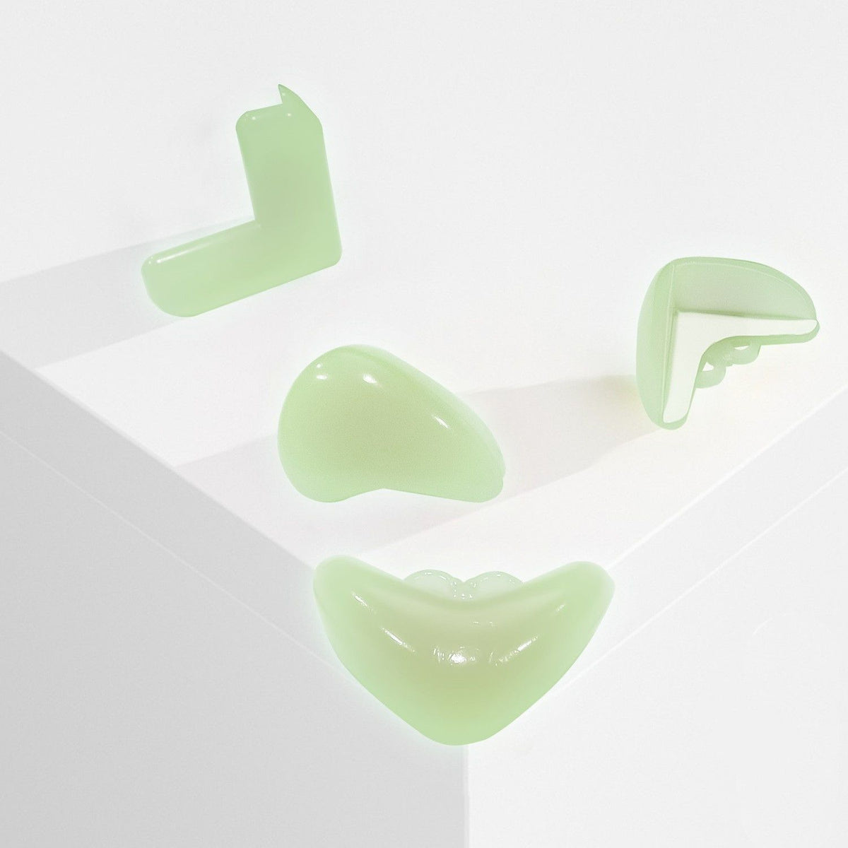 Luminous anti-collision corner protector Furniture Glass Table Desk Cupboard Corner Guards Clear Cushion Cover Protector Bumper 30pcs