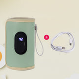 USB Baby Bottle Warmer with LCD Screen, Heating,Temperature, Portable Milk Bottle Heater for Travel, Car, Plane
