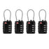 Luggage Locks, [Upgrade Version][4 Pack] TSA Approved Suitcase Lock 4-Digit Re-settable Combination Lock, Cable Backpack Locks, Code Lock for Travel Suitcase Luggage Bag Lockers (Black)