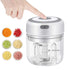 Electric Garlic Chopper, 250ML Vegetable Chopper, Food Chopper, USB Mini Garlic Mincer, Onion Chopper, Portable Small Food Processor for Garlic, Ginger, Chili, Vegetables （white）