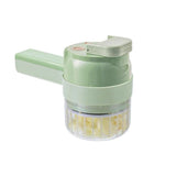 4 in 1 Handheld Electric Food Cutter Set,  Wireless Food Processor for Fruits, Vegetables and Meat Green