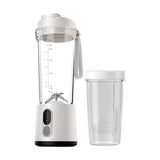 Portable Blender for Smoothies and Shakes, 2 Portable Blender Cups, 17.63 Cordless Personal Small Blender with Straw Brush&Lid, USB-C Rechargeable, Quiet Mini Travel Blender, White