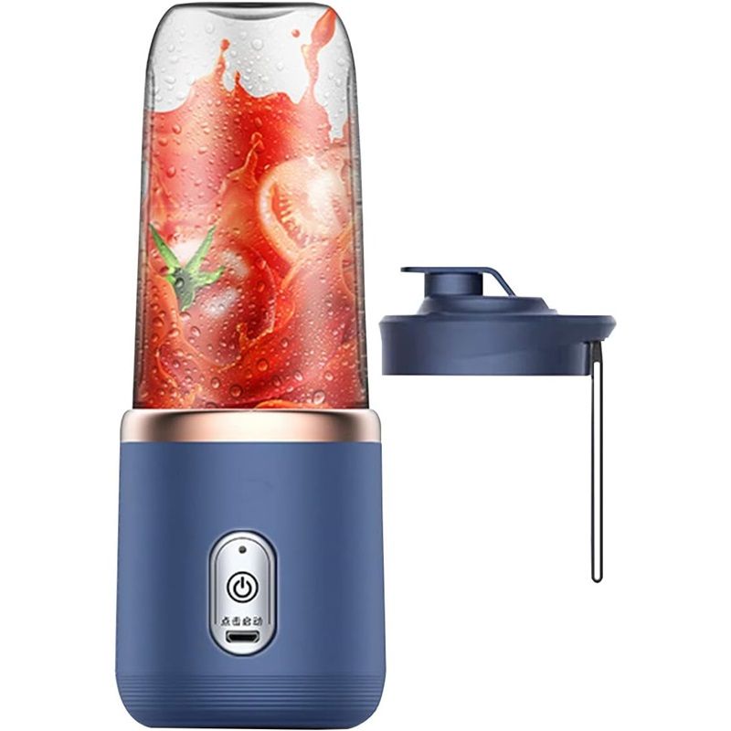 Portable Blender 14oz for Juices & Smoothies with 6 blades Puwerful performances Fusion Blender | USB Rechargeable, Lid, Cup included | Fit for travel and outdoor activities