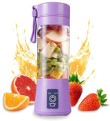 Portable 6 Blades in 3D Juicer Cup,Version Rechargeable Juice Blender Magnetic Secure Switch Electric Fruit Mixer for Superb Mixing 380ml