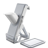 four-in-oneSlicer Safe Multifunctional Dicer Adjustable Commercial Slicer Machine Stainless Steel Chopper grey