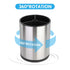 Kitchen Utensil Holder Extra Large 360°Rotating For Counter Organizer Stainless Steel Storage Cooking Silverware Caddy 3 Compartment Flatware Spoon Spatula Tool Cutlery Container（Silvery）18*8.6*13cm