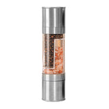 2 in 1 Salt and Pepper Grinder with Adjustable Ceramic Rotor, Manual dual headStainless Steel Salt Grinders and Pepper Mill for Kitchen, Outdoor Barbecue（Single cell 70ml）