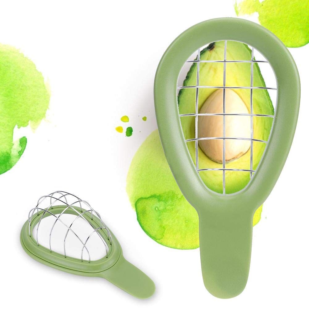 2pcs Avocado Slicer Tool Inches Avocado Cuber Tool with Ergonomic Handle, Easy to Use and Clean, Food-Grade Plastic and Stainless Steel, Good for Salads, Guacamole, or Smoothie