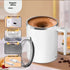 Self Stirring Coffee Mug 12.2 oz, Electric Mixing Cup with Magnetic Stirrer & Anti-Sedimentation, Rechargeable Travel Mug for Coffee, Milk, Hot Cocoa (White)
