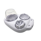 Egg Slicer for Hard Boiled Eggs - 3 Slice Modes Egg Cutter, Heavy Duty, Stainless Steel Dicer - Kitchen Chopper Tool for Strawberry, Mushroom, Grape, Cherry Tomato - White（20*14.5*8cm)