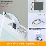 Touchless Bathroom Sink Faucet, Motion Automatic Sensor Faucet with Hole Cover Plate, Chrome for Water Bath Commercial Lavatory Farmhouse
