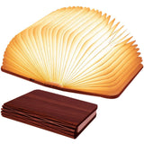 Wooden Book Lamp, Foldable Paper Books Light, Novelty Lighting 360° Bookshaped Night Light,  Paper Lantern for Bookish Decor & Book Lovers Gifts, Christmas Gifts Choice（10.5*14.5*3.8cm)