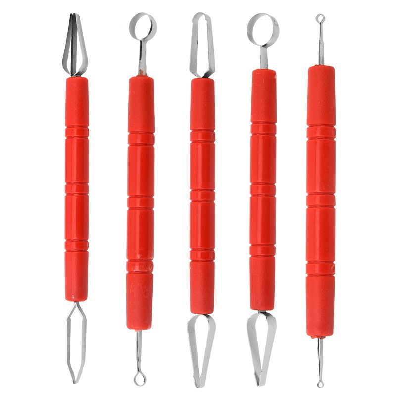 5 Pieces Fruit Carving Tool Fruit Sculpting Tool Stainless Steel Clay Sculpting Tool Pottery Sculpting Tool Clay Carving Tool Pottery Carving Tool Clay Molding Tool Pottery Molding Tool