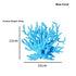 2pcs Artificial Aquarium Coral Ornament Plastic Fish Tank Plants Decoration for Aquarium Landscape （white+blue）