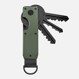 Key Organizer Minimalist Innovative Keys OrganizerSecures 2-6 Keys（olive drab，7*2cm)