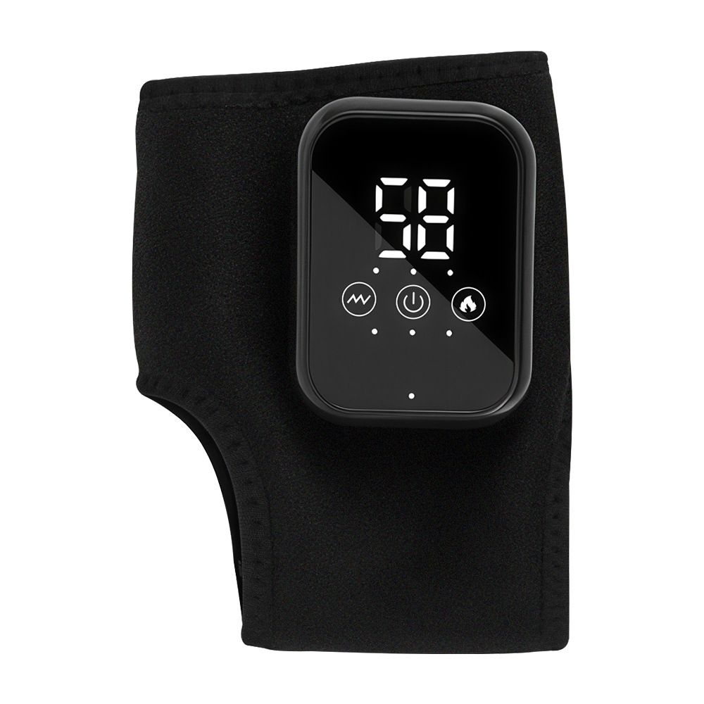 Cordless Foot and Ankle Massager with Heat, Ankle Heating Pad Wrap with Massage, Ankle Massager for Pain Relief, 3 Heat & Vibration Settings, Auto Shut-Off  1pcs black 17*1cm