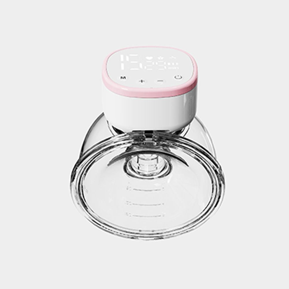 Upgraded Wearable Breast Pump, Hands-Free Design with Extended Battery Life & LED Display, Double Electric Portable Pump with 5ModesPink