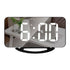 Digital Alarm Clock,6" Large LED Display Charger Ports | Auto Dimmer Mode | Easy Snooze Function, Modern Mirror Desk Wall Clock for Bedroom Home Office for All People (White)