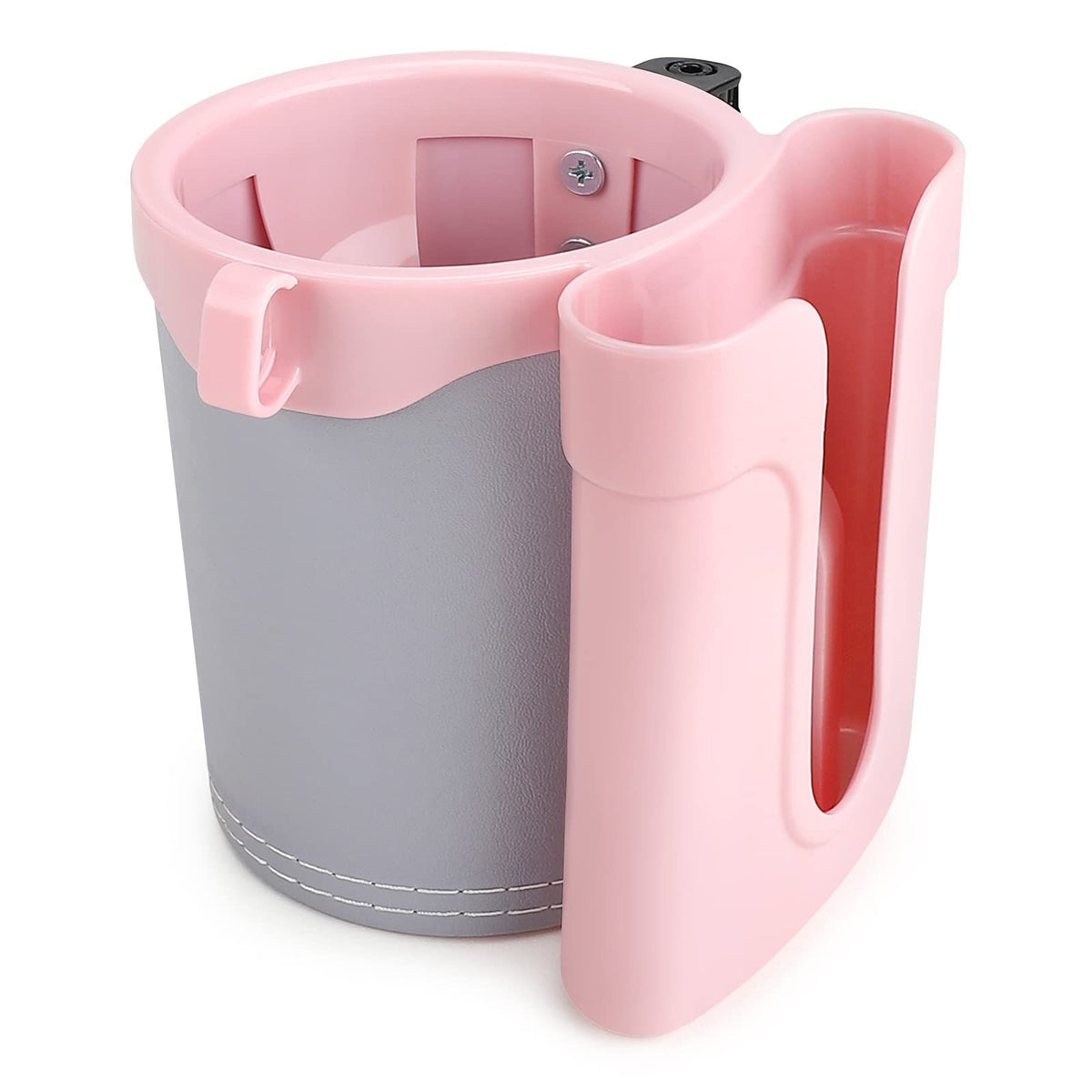 Bike Cup Holder with Cell Phone Holder Key Holder for Bicycle Motorcycle Scooter  Scooters, Grey Pink Grey Pink