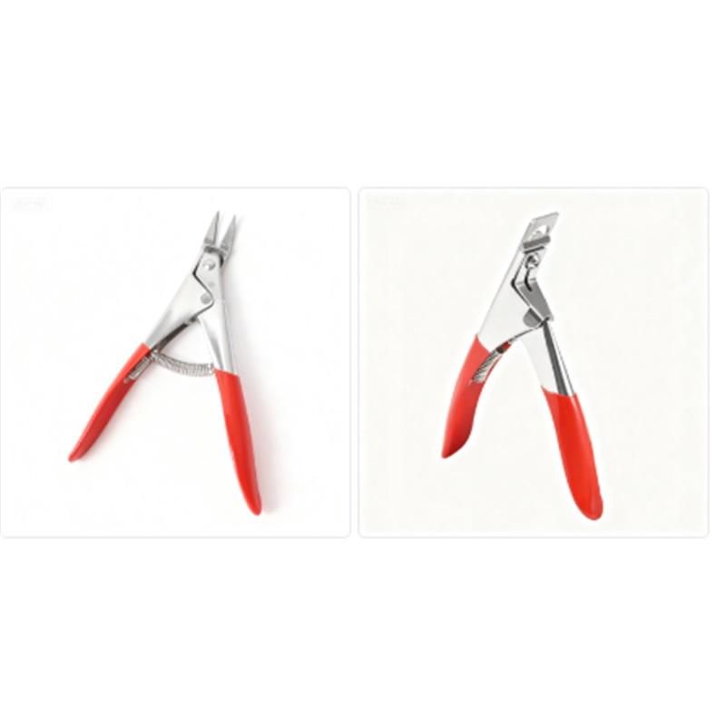 Nail Clippers Acrylic Nail Cutter Acrylic UV Gel False Nail Tips Edge U Clipper Cutter Manicure Tools Trimmers Nail Art Tools Acrylic Nail Clippers（red 2pcs）