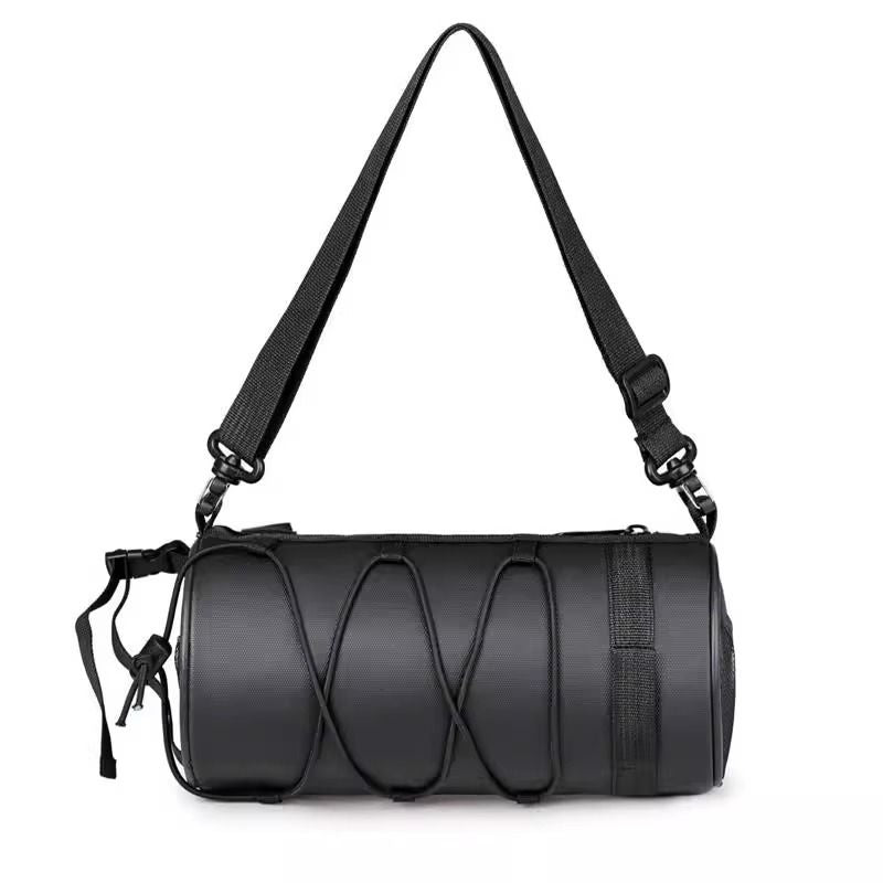 Bike Handlebar Bag Small Bicycle Handle Bar Bag Handy Front Bike Bags Handlebar Storage Pouch Pack with Shoulder Strap Little Mountain Road Bike Barrel Bag