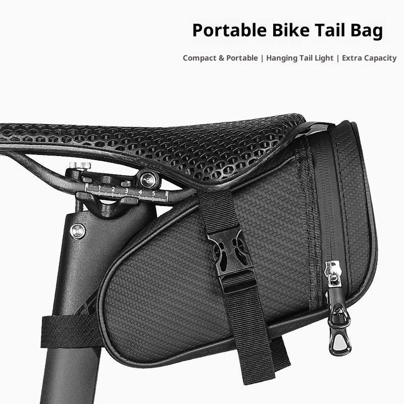 Bike Seat Bag, Water-resistant Bicycle Saddle Bag with Reflective Strap, Cycling Under Seat Pouch, Bike Seat Pack for Mountain Road Bikes and Commuters