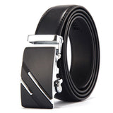 Men's Automatic Belt Leather Business Casual Style Slide belt,  for men Slide Belt Strap Automatic Leather Belt Buckle