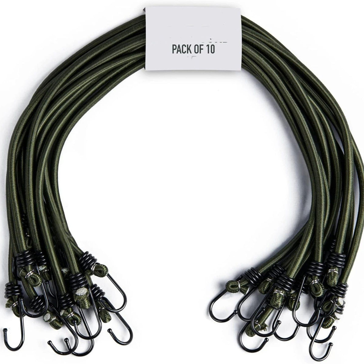 45cm- Heavy Duty Bungee Cords with Hooks10 Pack Multi-Purpose Elastic Bungee Straps for Luggage, Roof Racks, Camping - Weatherproof & UV Resistant