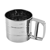 2.5 Cup Flour Sifter, Semi Automatic Small Baking Sieve, Stainless Steel, Fine Mesh Sieve Flour Duster