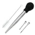 Stainless Steel Food Grade Turkey Baster for Cooking, Baking, Injecting Marinade With cleaning brush（Black）