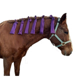 Protect Horse's Mane from Wind, Sun & Mud - Prevents Tangles, Rubbing Out and Breakage - Made with Nylon - Easy to Use and Washable - Set of 8  Purple;