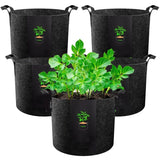 5-Pack 5 Gallons Grow Bags - Heavy Duty 300g Thickened Aeration Nonwoven Fabric Pots with Handles - Ideal Cloth Pots for Plants - Planters Accessories(30*25cm）