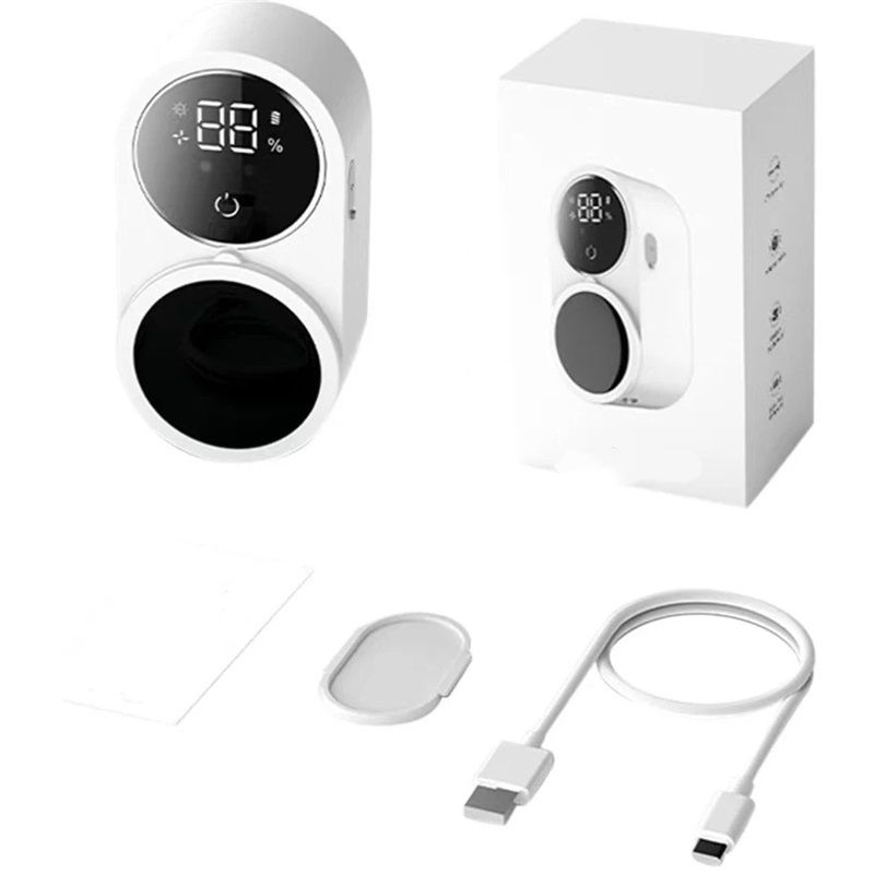 Toothbrush Cleaner & Toothbrush Holder, Cleaning and Air Drying, LED Smart Screen, Rechargeable Wall Mount Toothbrush Holder for Bathrooms