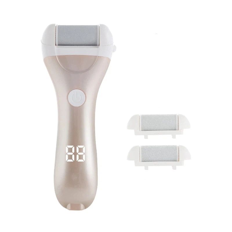 Callus Remover for Feet, Electric Foot File Callus Removers Rechargeable Waterproof Pedicure Tools Foot Scrubber Shaver Feet Care Tool for Cracked Heels Dead Skin （Golden）