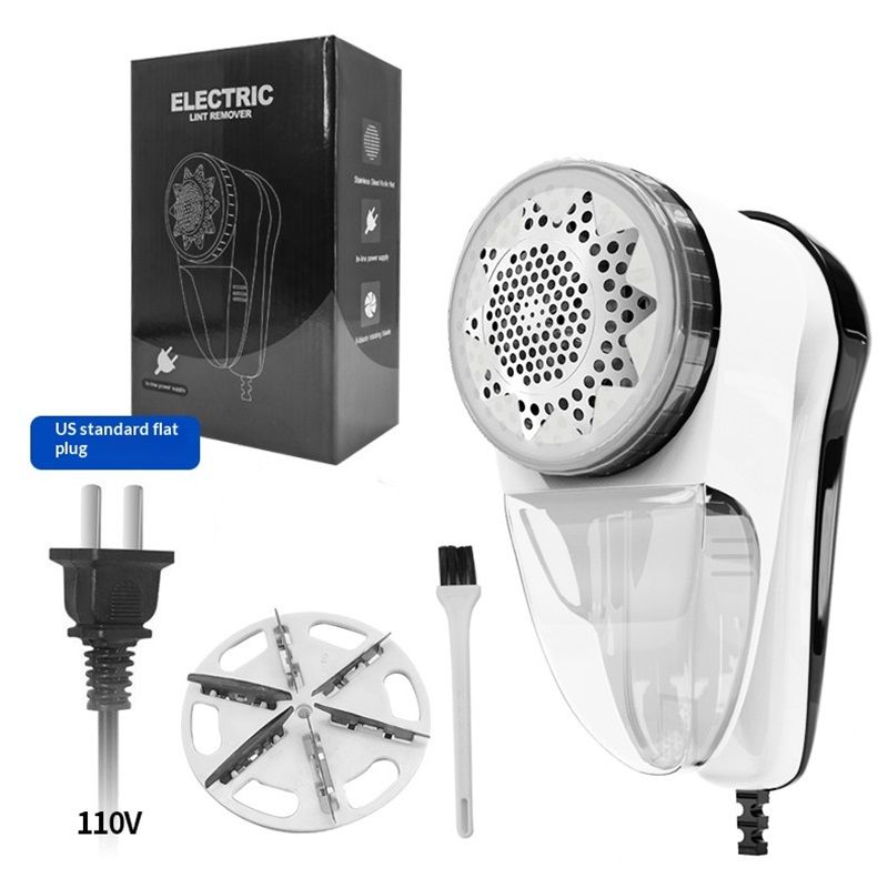 Washable Electric Fabric Shaver and Lint Remover, Rechargeable Sweater Defuzzer with 1 Free Extra Blades and brush, Quickly and Effectively Remove Fluff, Fuzz, Bobbles for Clothes, White