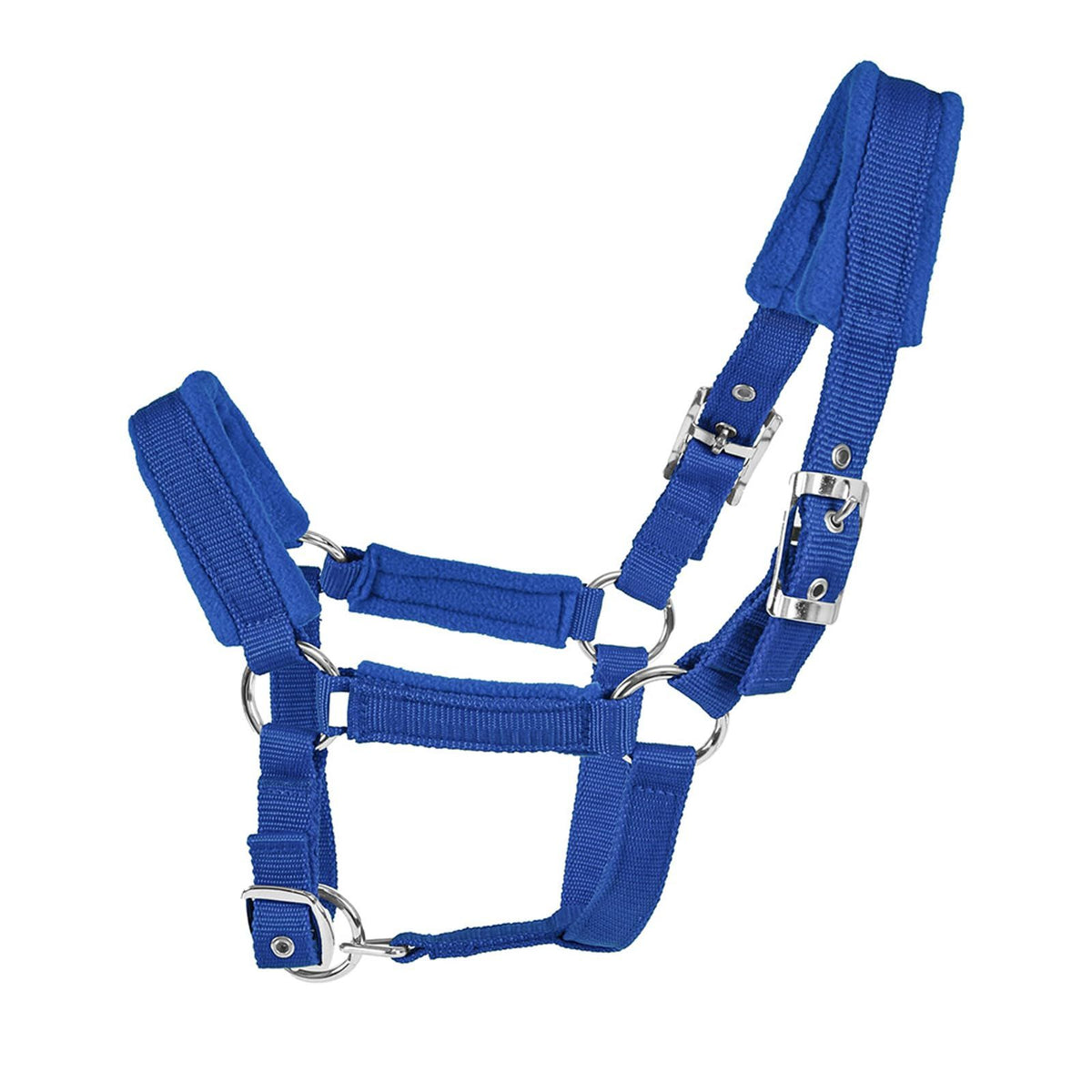 Adjustable Cow Halter with Lead Rope - All-Purpose Livestock Halter for Cattle, Calf, Donkey, Goat, and Miniature Horse (Blue,large size)