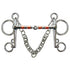 Horse Bit Snaffle Bit for Horse Training Outdoor Horse Accessories Horse Chewing Bit Equestrian Metal with Hooks, Curb Chain