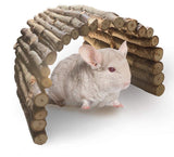 Guinea Pig Wooden Ladder Bridge Rabbits Hideout, House, Tunnel, Rodents Chew Toys for Bunny, Chinchillas, Hedgehogs, Ferrets,（20*10cm）