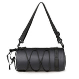 Bike Handlebar Bag, Bicycle Front Bag Shoulder Bag Storage Bag with Shoulder Strap for Road Mountain Bike Cycling Travel（black,22*11*11cm)
