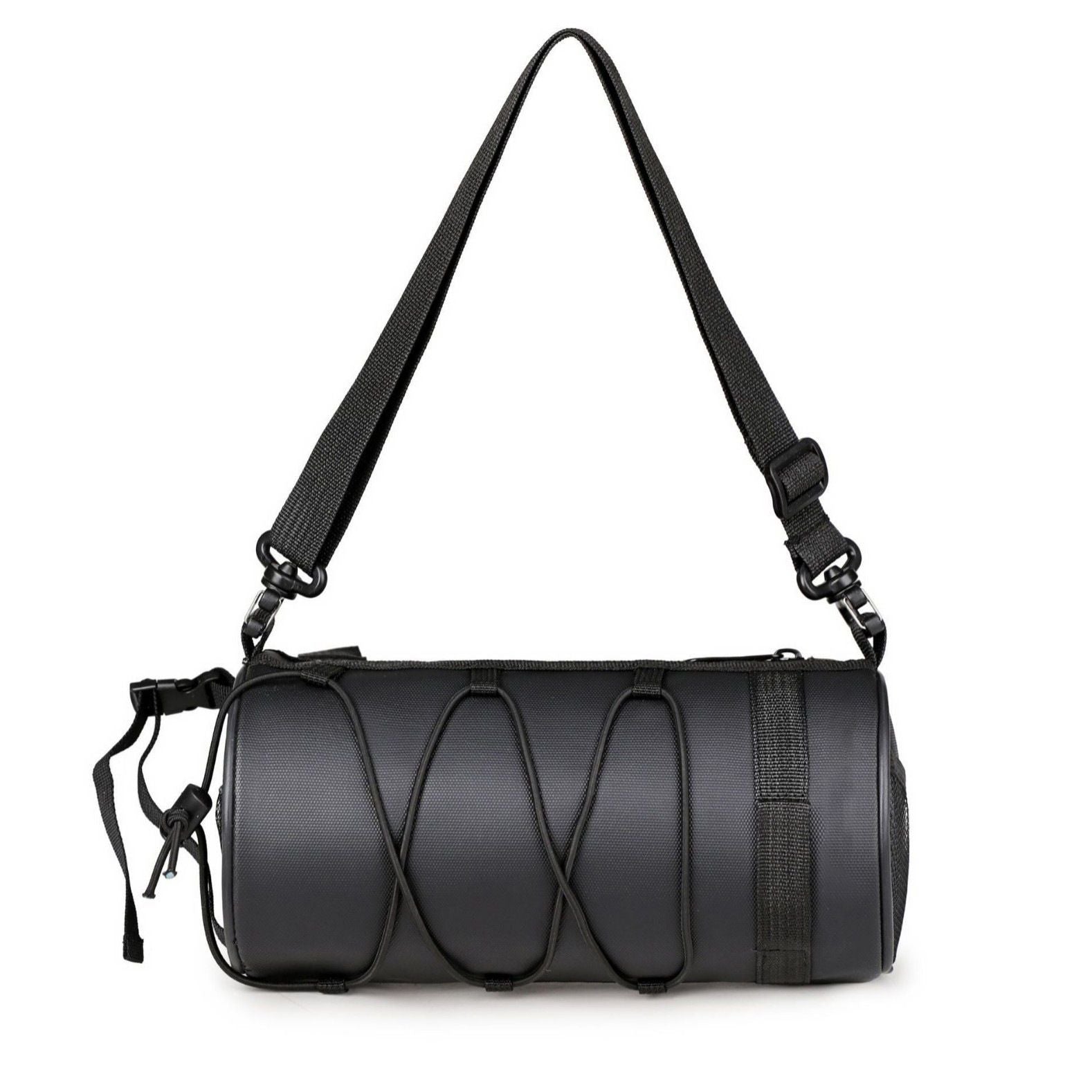 Bike Handlebar Bag, Bicycle Front Bag Shoulder Bag Storage Bag with Shoulder Strap for Road Mountain Bike Cycling Travel（black,22*11*11cm)