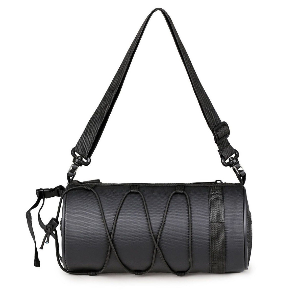 Bike Handlebar Bag, Bicycle Front Bag Shoulder Bag Storage Bag with Shoulder Strap for Road Mountain Bike Cycling Travel（black,22*11*11cm)