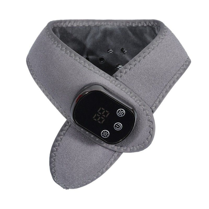 Cordless Neck Heating Pad with Massage, Neck Massager with Heat, Neck Heating Pad for Pain Electric, Heated Neck Brace Wrap Soreness Stiffness Pain Relief