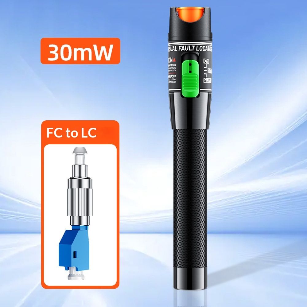 Visual Fault Locator Fiber Optic Tester - Fiber Optic Cable Tester Meter with FC to LC Adapter - Tools Tester Kit for LC/FC/SC/ST, Network Cable Test