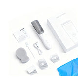 Cordless Baby Hair Clippers,  3 Guide Combs  Baby Hair Clipper Quiet Hair Clipper for Baby, Hair Clipper Auto Suck Snipped Hair, IPX7 Waterproof Rechargeable white