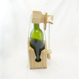 Fun Bottle Gift Lock Challenge Puzzle Game Wood Brain Teaser for Adults Party and Gathering（Excluding wine bottles）