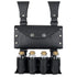 Medieval Alchemy Belt Bag with 4 Cork Potion Vials, Fantasy Wizard Waist Pouch Side Pack with Glass Vials Wizard Waist Pouch Side Pack(Black)