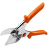 Multi Angle Miter Shear Cutter Hand Tools,45-135 Degree Adjustable Angle Scissors Trim Shears Tools for Vinyl Wood Molding Trim (Orange)