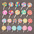 60 Pcs Mini Christmas Decoration Miniature Fake Candy Charms Decor DIY Crafts Lollipop Cake Embellishment Xmas Tiny Candy Ornaments for DIY Craft Making Scrapbooking Supplies
