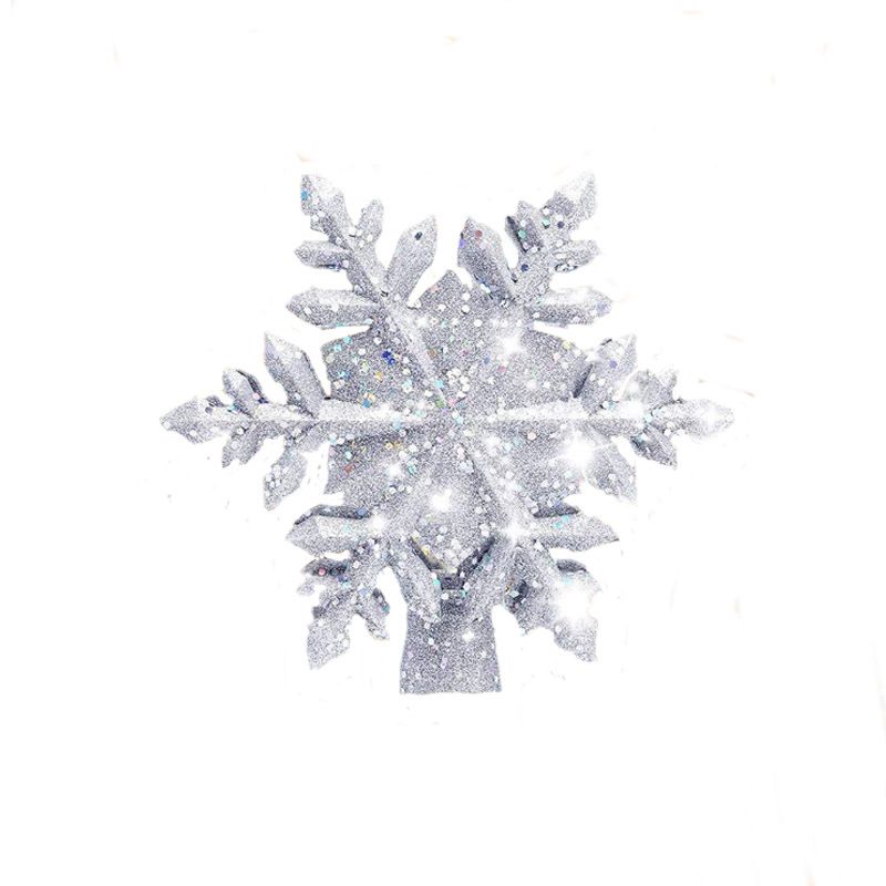 Christmas Tree Topper Lighted with Built-in Led Rotating Snowflake Projector Lights, Hollowed Tree Topper with Silver Plug In for Indoor Home