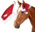 Holiday Santa Horse Hat Pet Costumes  One Ear Slip On Santa Hat Fleece Horse   Fleece Cap with  Bell